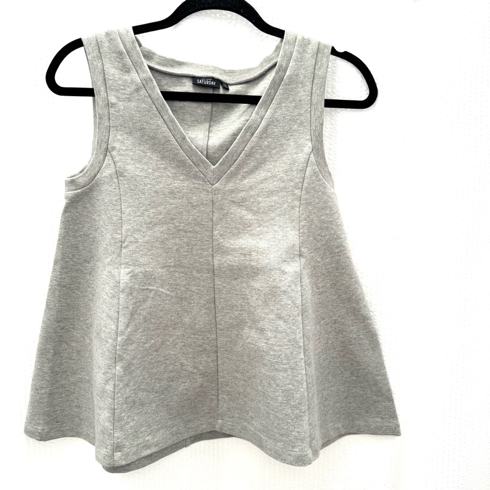 Kate Spade Saturday Gray Trapeze Top Size XS